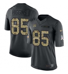 Nike Bengals 85 Tee Higgins Black Men Stitched NFL Limited 2016 Salute to Service Jersey Nike Bengals 85 Tee Higgins Black Men Stitched NFL Limited 2016 Salute to Service Jersey