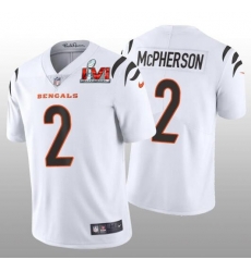 Nike Cincinati Bengals 2 Evan McPherson White 2022 Super Bowl LVI Vapor Limited Jersey Nike Cincinati Bengals 2 Evan McPherson White 2022 Super Bowl LVI Vapor Limited Jersey