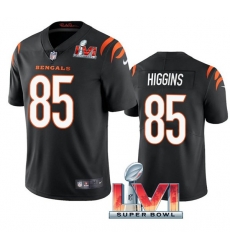 Nike Cincinati Bengals 85 Tee Higgins Black 2022 Super Bowl LVI Vapor Limited Jersey Nike Cincinati Bengals 85 Tee Higgins Black 2022 Super Bowl LVI Vapor Limited Jersey