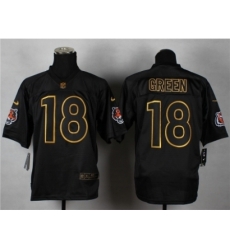 Nike Cincinnati Bengals 18 A.J. Green black Elite gold lettering fashion NFL Jersey Nike Cincinnati Bengals 18 A.J. Green black Elite gold lettering fashion NFL Jersey