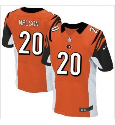 Nike Cincinnati Bengals #20 Reggie Nelson Orange Alternate Mens Stitched NFL Elite Jersey Nike Cincinnati Bengals #20 Reggie Nelson Orange Alternate Mens Stitched NFL Elite Jersey