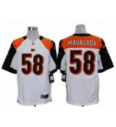 Nike Cincinnati Bengals 58 Rey Maualuga White Elite NFL Jersey Nike Cincinnati Bengals 58 Rey Maualuga White Elite NFL Jersey