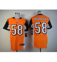 Nike Cincinnati Bengals 58 Rey Maualuga orange Elite NFL Jersey Nike Cincinnati Bengals 58 Rey Maualuga orange Elite NFL Jersey
