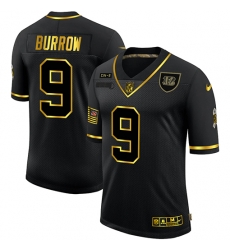 Nike Cincinnati Bengals 9 Joe Burrow Black Gold 2020 Salute To Service Limited Jersey Nike Cincinnati Bengals 9 Joe Burrow Black Gold 2020 Salute To Service Limited Jersey