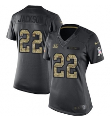 Nike Bengals #22 William Jackson Black Womens Stitched NFL Limited 2016 Salute to Service Jersey Nike Bengals #22 William Jackson Black Womens Stitched NFL Limited 2016 Salute to Service Jersey