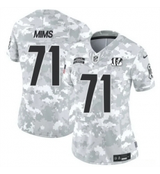 Women Cincinnati Bengals 71 Amarius Mims 2024 F U S E Arctic Camo Salute To Service Limited Stitched Football Jersey Women Cincinnati Bengals 71 Amarius Mims 2024 F U S E Arctic Camo Salute To Service Limited Stitched Football Jersey