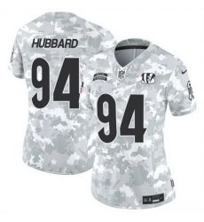Women Cincinnati Bengals 94 Sam Hubbard 2024 F U S E Arctic Camo Salute To Service Limited Stitched Football Jersey Women Cincinnati Bengals 94 Sam Hubbard 2024 F U S E Arctic Camo Salute To Service Limited Stitched Football Jersey