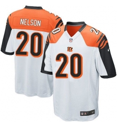 Nike Bengals #20 Reggie Nelson White Youth Stitched NFL Elite Jersey Nike Bengals #20 Reggie Nelson White Youth Stitched NFL Elite Jersey