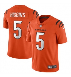Youth Cincinnati Bengals 5 Tee Higgins Orange Vapor Untouchable Limited Stitched Jersey Youth Cincinnati Bengals 5 Tee Higgins Orange Vapor Untouchable Limited Stitched Jersey