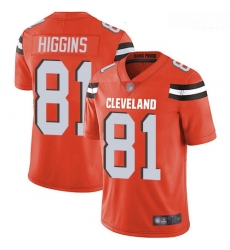 Browns 81 Rashard Higgins Orange Alternate Men Stitched Football Vapor Untouchable Limited Jersey Browns 81 Rashard Higgins Orange Alternate Men Stitched Football Vapor Untouchable Limited Jersey