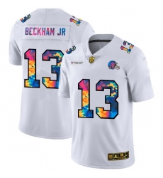 Cleveland Browns 13 Odell Beckham Jr Men White Nike Multi Color 2020 NFL Crucial Catch Limited NFL Jersey Cleveland Browns 13 Odell Beckham Jr Men White Nike Multi Color 2020 NFL Crucial Catch Limited NFL Jersey