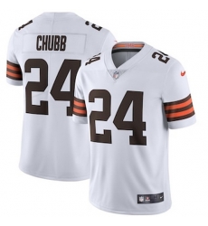 Cleveland Browns 24 Nick Chubb Men Nike White 2020 Vapor Limited Jersey Cleveland Browns 24 Nick Chubb Men Nike White 2020 Vapor Limited Jersey