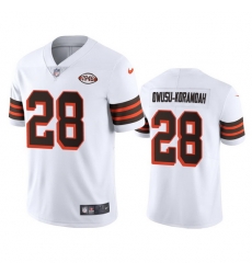 Cleveland Browns 28 Jeremiah Owusu Koramoah Nike 1946 Collection Alternate Vapor Limited NFL Jersey White Cleveland Browns 28 Jeremiah Owusu Koramoah Nike 1946 Collection Alternate Vapor Limited NFL Jersey White