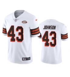 Cleveland Browns 43 John Johnson Nike 1946 Collection Alternate Vapor Limited NFL Jersey White Cleveland Browns 43 John Johnson Nike 1946 Collection Alternate Vapor Limited NFL Jersey White