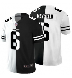 Cleveland Browns 6 Baker Mayfield Men Black V White Peace Split Nike Vapor Untouchable Limited NFL Jersey Cleveland Browns 6 Baker Mayfield Men Black V White Peace Split Nike Vapor Untouchable Limited NFL Jersey