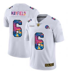 Cleveland Browns 6 Baker Mayfield Men White Nike Multi Color 2020 NFL Crucial Catch Limited NFL Jersey Cleveland Browns 6 Baker Mayfield Men White Nike Multi Color 2020 NFL Crucial Catch Limited NFL Jersey
