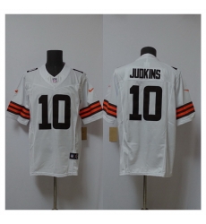 Men Cleveland Browns 10 Quinshon Judkins White 2025 Draft F U S E Vapor Limited Stitched Football Jersey Men Cleveland Browns 10 Quinshon Judkins White 2025 Draft F U S E Vapor Limited Stitched Football Jersey