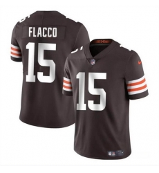 Men Cleveland Browns 15 Joe Flacco Brown Vapor Untouchable Limited Stitched Jersey Men Cleveland Browns 15 Joe Flacco Brown Vapor Untouchable Limited Stitched Jersey