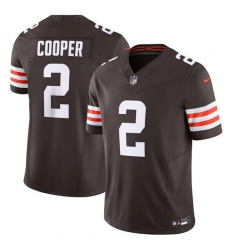 Men Cleveland Browns 2 Amari Cooper Brown 2023 F U S E Vapor Untouchable Limited Stitched Jersey Men Cleveland Browns 2 Amari Cooper Brown 2023 F U S E Vapor Untouchable Limited Stitched Jersey