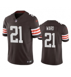 Men Cleveland Browns 21 Denzel Ward Brown 2023 F.U.S.E. Vapor Untouchable Limited Stitched Jersey Men Cleveland Browns 21 Denzel Ward Brown 2023 F.U.S.E. Vapor Untouchable Limited Stitched Jersey