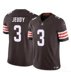 Men Cleveland Browns 3 Jerry Jeudy Brown 2023 F U S E Vapor Limited Stitched Football Jersey Men Cleveland Browns 3 Jerry Jeudy Brown 2023 F U S E Vapor Limited Stitched Football Jersey