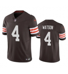 Men Cleveland Browns 4 Deshaun Watson Brown 2023 F U S E Vapor Untouchable Limited Stitched Jersey Men Cleveland Browns 4 Deshaun Watson Brown 2023 F U S E Vapor Untouchable Limited Stitched Jersey