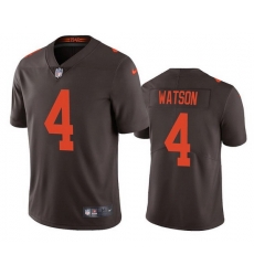Men Cleveland Browns 4 Deshaun Watson Brown Color Rush Vapor Untouchable Limited Stitched jersey Men Cleveland Browns 4 Deshaun Watson Brown Color Rush Vapor Untouchable Limited Stitched jersey