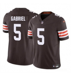 Men Cleveland Browns 5 Dillon Gabriel 2025 Draft F U S E  Vapor Limited Stitched Football Jersey