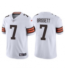 Men Cleveland Browns 7 Jacoby Brissett White Vapor Untouchable Limited Stitched jersey Men Cleveland Browns 7 Jacoby Brissett White Vapor Untouchable Limited Stitched jersey