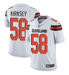 Men Nike Browns #58 Christian Kirksey White Stitched NFL Vapor Untouchable Limited Jersey Men Nike Browns #58 Christian Kirksey White Stitched NFL Vapor Untouchable Limited Jersey