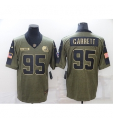 Men's Cleveland Browns #95 Myles Garrett Gold 2021 Salute To Service Limited Player Jersey Men's Cleveland Browns #95 Myles Garrett Gold 2021 Salute To Service Limited Player Jersey