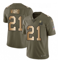 Mens Nike Cleveland Browns 21 Denzel Ward Limited Olive Gold 2017 Salute to Service NFL Jersey Mens Nike Cleveland Browns 21 Denzel Ward Limited Olive Gold 2017 Salute to Service NFL Jersey
