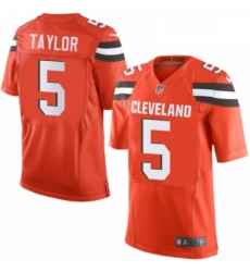 Mens Nike Cleveland Browns 5 Tyrod Taylor Elite Orange Alternate NFL Jersey Mens Nike Cleveland Browns 5 Tyrod Taylor Elite Orange Alternate NFL Jersey