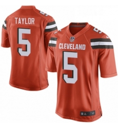 Mens Nike Cleveland Browns 5 Tyrod Taylor Game Orange Alternate NFL Jersey Mens Nike Cleveland Browns 5 Tyrod Taylor Game Orange Alternate NFL Jersey