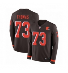 Mens Nike Cleveland Browns 73 Joe Thomas Limited Brown Therma Long Sleeve NFL Jersey Mens Nike Cleveland Browns 73 Joe Thomas Limited Brown Therma Long Sleeve NFL Jersey