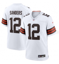 Men's Nike Shedeur Sanders White Cleveland Browns #12 2025 Draft Game Jersey Men's Nike Shedeur Sanders White Cleveland Browns #12 2025 Draft Game Jersey