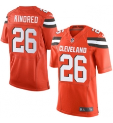 Nike Browns #26 Derrick Kindred Orange Alternate Mens Stitched NFL New Elite Jersey Nike Browns #26 Derrick Kindred Orange Alternate Mens Stitched NFL New Elite Jersey