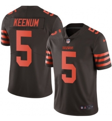 Nike Browns 5 Case Keenum Brown Men Stitched NFL Limited Rush Jersey Nike Browns 5 Case Keenum Brown Men Stitched NFL Limited Rush Jersey