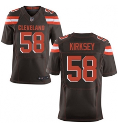 Nike Browns #58 Christian Kirksey Brown Team Color Mens Stitched NFL New Elite Jersey Nike Browns #58 Christian Kirksey Brown Team Color Mens Stitched NFL New Elite Jersey