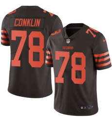 Nike Browns 78 Jack Conklin Brown Men Stitched NFL Limited Rush Jersey Nike Browns 78 Jack Conklin Brown Men Stitched NFL Limited Rush Jersey