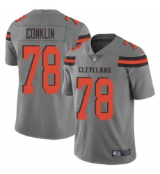Nike Browns 78 Jack Conklin Gray Men Stitched NFL Limited Inverted Legend Jersey Nike Browns 78 Jack Conklin Gray Men Stitched NFL Limited Inverted Legend Jersey