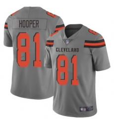 Nike Browns 81 Austin Hooper Gray Men Stitched NFL Limited Inverted Legend Jersey Nike Browns 81 Austin Hooper Gray Men Stitched NFL Limited Inverted Legend Jersey