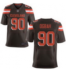 Nike Browns #90 Emmanuel Ogbah Brown Team Color Mens Stitched NFL New Elite Jersey Nike Browns #90 Emmanuel Ogbah Brown Team Color Mens Stitched NFL New Elite Jersey