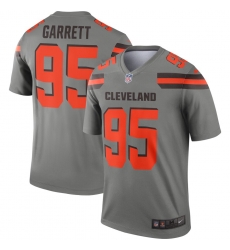Nike Browns 95 Myles Garrett Gray Inverted Legend Jersey Nike Browns 95 Myles Garrett Gray Inverted Legend Jersey