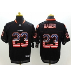Nike Cleveland Browns 23 Joe Haden Black Elite USA Flag Fashion NFL Jersey Nike Cleveland Browns 23 Joe Haden Black Elite USA Flag Fashion NFL Jersey