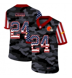 Nike Cleveland Browns 24 Nick Chubb Camo 2020 USA Flag Salute To Service Limited Jersey Nike Cleveland Browns 24 Nick Chubb Camo 2020 USA Flag Salute To Service Limited Jersey