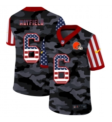 Nike Cleveland Browns 6 Baker Mayfield Camo 2020 USA Flag Salute To Service Limited Jersey Nike Cleveland Browns 6 Baker Mayfield Camo 2020 USA Flag Salute To Service Limited Jersey