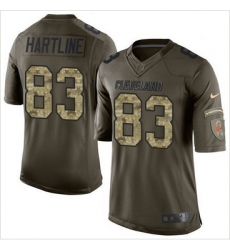 Nike Cleveland Browns #83 Brian Hartline Green Men 27s Stitched NFL Limited Salute to Service Jersey Nike Cleveland Browns #83 Brian Hartline Green Men 27s Stitched NFL Limited Salute to Service Jersey