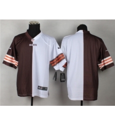 Nike cleveland browns blank brown-white Elite Split NFL Jersey Nike cleveland browns blank brown-white Elite Split NFL Jersey