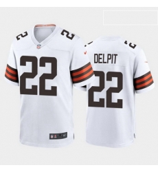 men grant delpit cleveland browns white game jersey men grant delpit cleveland browns white game jersey